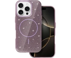 Dėklas Topt Magsafe Slim Shiny skirtas Apple iPhone 16e violetinės spalvos