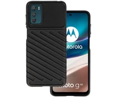 Dėklas Topt Thunder dėkals skirtas Motorola Moto G42 juodos spalvos