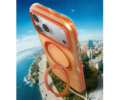 Dėklas „Torras Ostand O3 Hue“, auksinės citrusinės spalvos – „Apple iPhone 17 Pro Max“