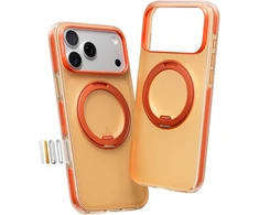 Dėklas „Torras Ostand O3 Hue“, auksinės citrusinės spalvos – „Apple iPhone 17 Pro“