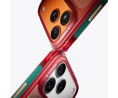 Dėklas „Torras Ostand Q3 Air World Cup Limited“, raudonas – „Apple iPhone 17 Pro“