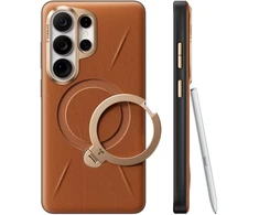 Dėklas Torras Ostand Q3 VegSkin, amber ruda – Samsung Galaxy S26 Ultra