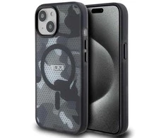 Tumi TUHMP15STCAMK Apple iPhone 15 / 14 / 13 6.1″ juodos spalvos kietas dėklas with Frosted Camo Print and MagSafe