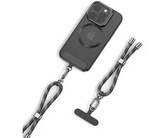 Dėklas USAMS universali virvelė telefonui 34cm pilkos spalvos ZB282GS01 (US-ZB317)