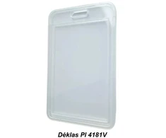 Dėklas vardinei kortelei PI 4181V, 66 x 97 mm, dvipusis, vertikalus, skaidrus