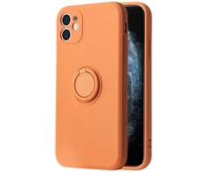 Dėklas Vennus Silicone Ring skirtas Apple iPhone 13 Pro oranžinės spalvos