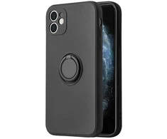 Dėklas Vennus silikoninis Ring skirtas Apple iPhone 13 Pro juodos spalvos