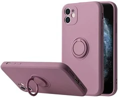 Dėklas Vennus silikoninis Ring skirtas Apple iPhone 14 Plus rožinės spalvos