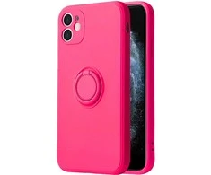 Dėklas Vennus Silicone Ring skirtas Apple iPhone 12 rožinės spalvos
