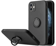 Dėklas Vennus silikoninis Ring skirtas Xiaomi Redmi 9 juodos spalvos