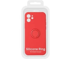 Dėklas Vennus silikoninis Ring skirtas Xiaomi Redmi 10 Raudona
