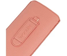 Dėklas WONDER Deko maišelis telefonui (Dydis XL) Apple iPhone 14/14 Pro/Apple iPhone 15/15 Pro/Samsung S23/S23 Plus/S24/S24 Plus/A15/A54 5G persikų spalvos