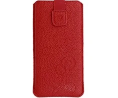 Dėklas WONDER Deko maišelis telefonui (Dydis L) Apple iPhone 13 Mini/12 Mini/SE 2020/2022/7/8 raudonos spalvos