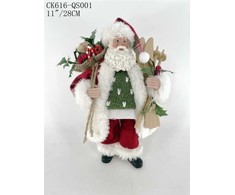 Dell Dekoracija, "Kalėdų senelis" Christmas Touch, 28 cm, raudona