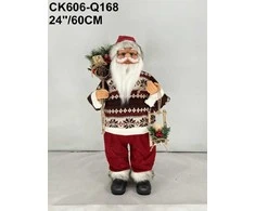 Dell Dekoracija, "Kalėdų senelis" Christmas Touch, 60 cm, raudona