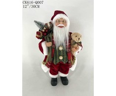 Dell Dekoracija, "Kalėdų senelis" Christmas Touch, 30 cm, raudona