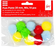 Dekoracija Pom-Pom College 20mm 10vnt
