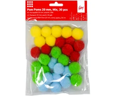 Dekoracija Pom-Pom College 20mm 30vnt