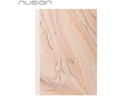 Deli Užrašų knygelė „Nusign“ A5/80L, linijomis, PU viršeliai, marmuro rožinės spalvos