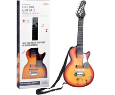 Jokomisiada Elektrinės gitaros žaislas vaikams melodijos, šviesa + dirželis IN0169 CI