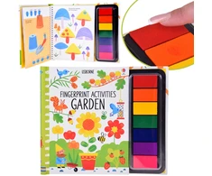 KNYGA Jokomisiada Creative finger painting book GARDEN 64 pages 7 colors AP0049