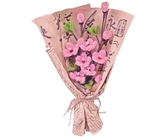 Jokomisiada DIY Creative Kit Make a Fabric Flower Bouquet JAPANESE CHERRY ZA5867