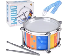 Jokomisiada Colorful drum for a drummer, 2 sticks + strap, diameter 18 cm IN0181