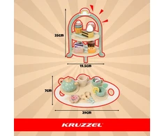 Vaikiškas arbatos rinkinys + Kruzzel 26418 torto stovas