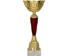 Detal Auksinė ir burgundo spalvos metalinė taurė 9257F