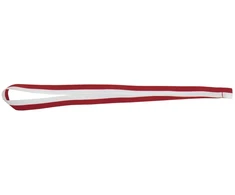 Detal Kaspinas 20 mm – baltas-raudonas be karabino V3-W/R