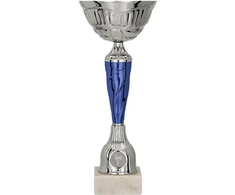 Detal Sidabrinės ir mėlynos spalvos metalinė taurė 9258H
