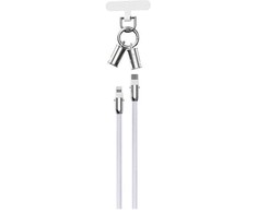 Devia kabelis lanyard 2in1 PD USB-C - Lightning 0,3 m 27W violetinės spalvos