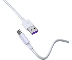 Devia kabelis Shark EC306 USB - USB-C 1,5 m 5A baltos spalvos