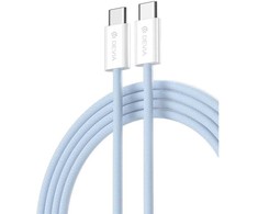 Devia kabelis Smart EC325 PD USB-C - USB-C 1,0 m 60W 3A mėlynos spalvos