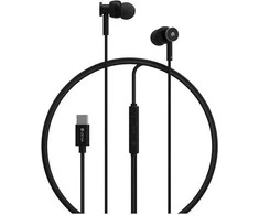 Devia laidinės ausinės Smart M1 Digital Metal USB-C juodos spalvos