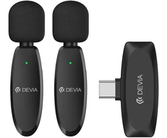 Devia mikrofonas išmaniesiems telefonams Lite 1 USB-C 2in1 juodas