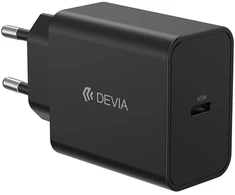 Devia sieninis įkroviklis Rocket PD 45W 1x USB-C juodas