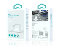 Devia sieninis įkroviklis Rocket PD QC 20W 1x USB-C baltas
