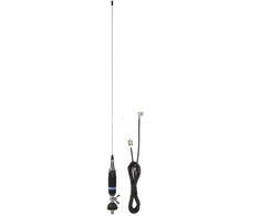 Dėžė 50 vienetų CB antenų PNI S9 su drugelio tipo laikikliu, antenos ilgis 120 cm, su 4 m RG58 kabeliu