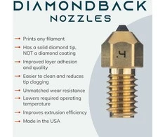 DiamondBack Creality Spider Compatible Nozzle Nozzle Diameter: ⌀ 0.40 mm
