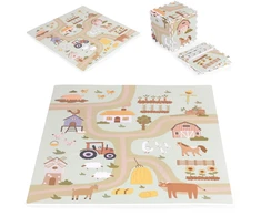 Didelis EVA putų kilimėlis vaikams Ūkis 90,5x90,5 cm 21 el. ECOTOYS