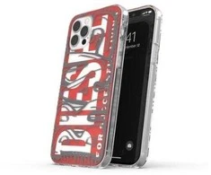 Diesel Snap Case Clear AOP Apple iPhone 12 Pro Max dėklas telefonui raudonos ir pilkos spalvos 42568