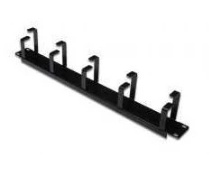 DIGITUS 19″ 1U cable management panel, 5x rings, Color juodas RAL 9005, DN-97602