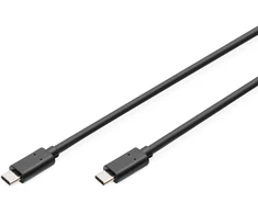 Digitus AK-300138-030-S USB-C Kabelis, USB-C 2.0 Male į USB-C 2.0 Male, 3 m, Juoda