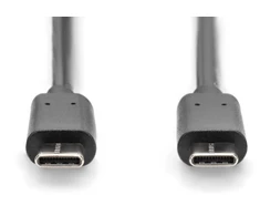 Digitus AK-300138-030-S USB-C Kabelis, USB-C 2.0 Male į USB-C 2.0 Male, 3 m, Juoda
