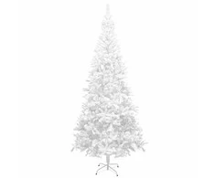 Dirbtinė apšviesta Kalėdų eglutė, baltos spalvos, 240cm, L