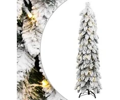 Dirbtinė apšviesta Kalėdų eglutė su 80 LED ir sniegu, 150cm
