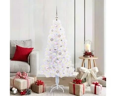 Dirbtinė Kalėdų eglutė su 150 LED Balta 150 cm PVC ir plienas