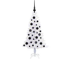 Dirbtinė Kalėdų eglutė su 150 LED Balta 120 cm PVC ir plienas