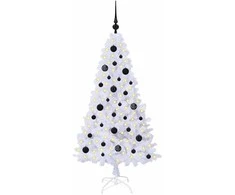 Dirbtinė Kalėdų eglutė Balta 150 cm PVC ir Plienas